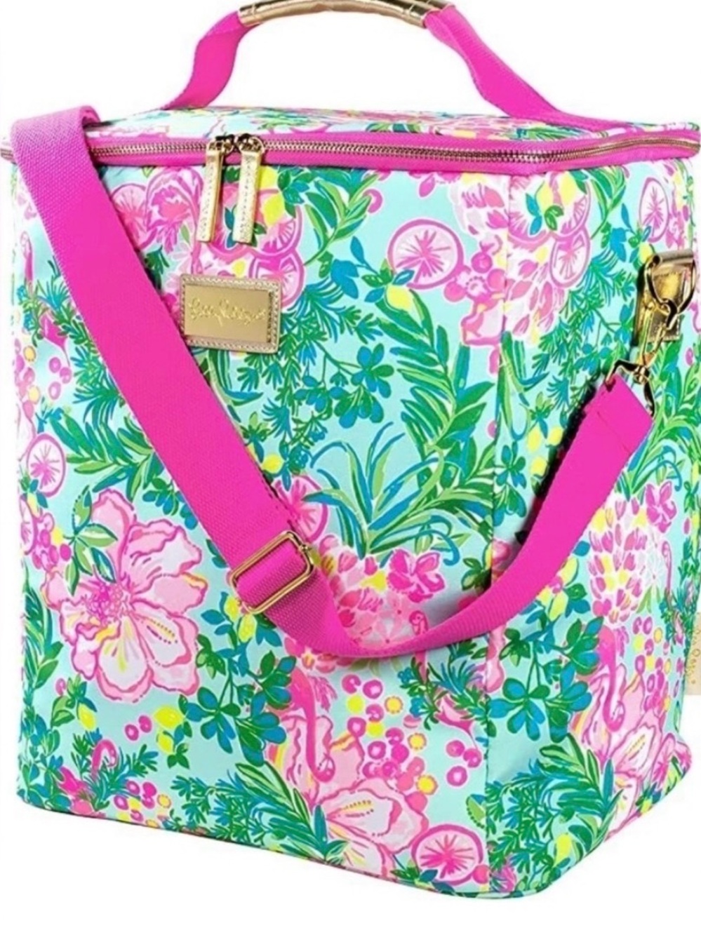 NWT Lilly  Pulitzer WINE CARRIER Cooler
Featured in Fruity Flamingo!